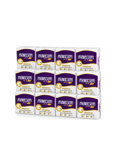 Menekşem Premium Garson Katlama Peçete 33x33 Cm 80 Li X 12 Paket, Toplam 960 Adet, 2 Katlı