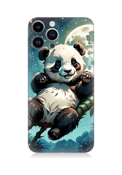 Apple Uyumlu iPhone 14 Pro  Bambu Pandası Desenli Silikon Kılıf