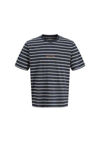Jack & Jones Erkek Çizgili Nakis Islemeli Tisört - Norrebro - 12291021 Çok Renkli