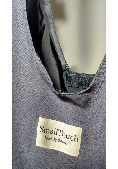 Smalltouch Kadın Kanvas Baget Cırt Kapamalı İç Astarlı Bez Omuz Çantası Füme