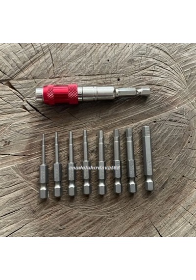 Rico Alyan Seti Bits Alyan Uç Set 1,5mm 6mm Bükülebilir Bits Uzatma 9pcs