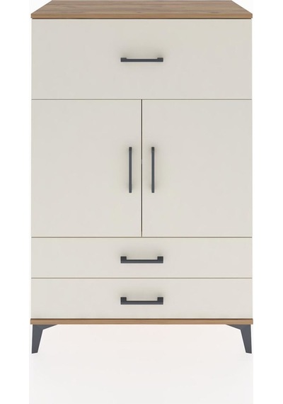 Hyperion Dolap 2 Raflı 3 Çekmeceli 2 Kapaklı 88x44x134 Çam-aytaşı Atlas Çam