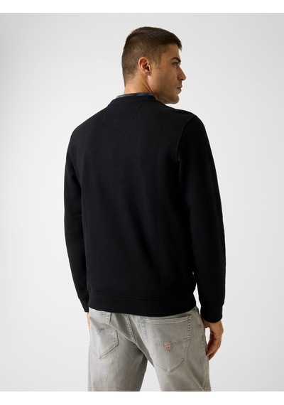 Guess M6rq08kcn01 Cn Ls Basic Erkek Sweatshirt Siyah