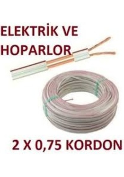 2X0.75 Cca Aliminyum Kordon Hoparlör Elektrik Kablosu 100 Metre