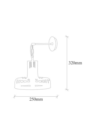 Siyah Boyalı Aplik E27 Metal Cam 14x19cm Diğer
