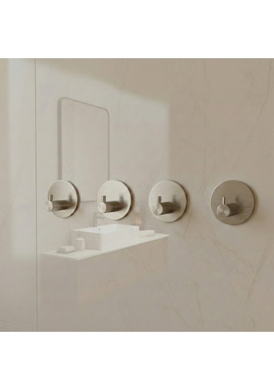 Zift Unique 4 Adet Paslanmaz Çelik Krom Banyo/Bornoz/Havlu Askısı Krom