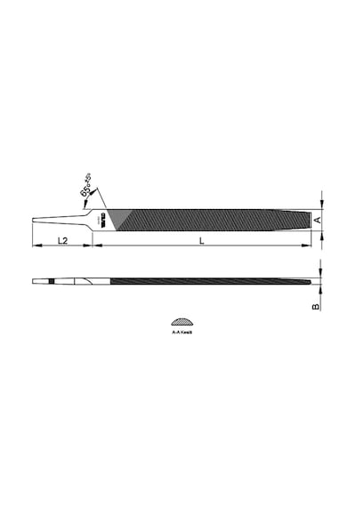 Ceta Form Yarım Yuvarlak Eğe Orta Diş 6" - 150 Mm