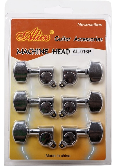 Alice Al-016 Model Krom Kaplama 3 Sağ 3 Sol 6 Adet Akustik Gitar