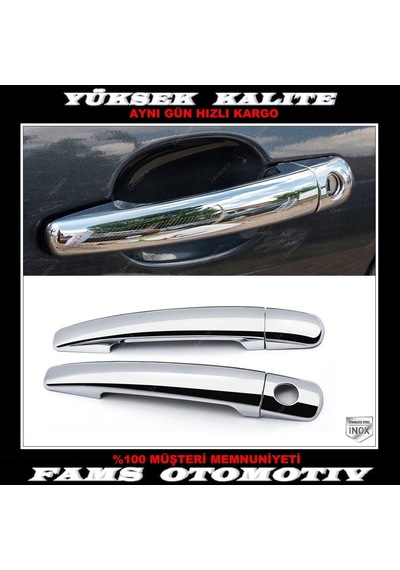 Peugeot 407 Coupe Krom Kapı Kolu 2 Kapı 2005 Üzeri P. Çelik