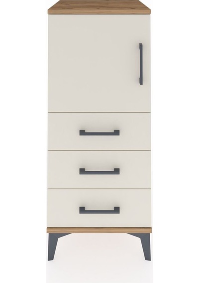 Hyperion Komodin 2 Raflı 3 Çekmeceli Tek Kapaklı 44x44x106 Çam-aytaşı Atlas Çam