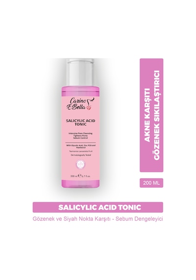 Salicylic Acid Tonik 200 Ml Akne Karşıtı Gözenek Sıkılaştırıcı Tonik