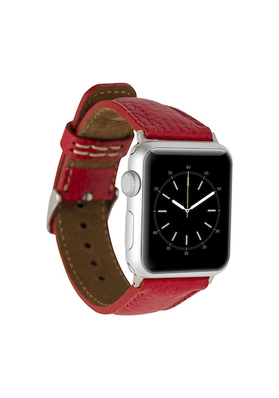 Apple Watch Uyumlu Deri Kordon 42-44-45mm Erc2 Kırmızı Diğer