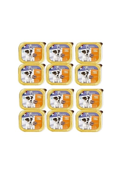 Plaisir Pate Ezme 12 Adet Tavuklu Yavru Köpek Konserve Maması 150 Gr Puppy