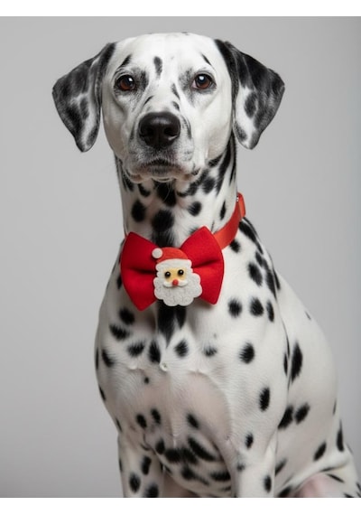 Rudolph Köpek Papyon Tasması Kırmızı Fiyonk Boyun Aksesuarı Noel Temalı Köpek Süsü Orta Ve Büyük Irklar İçin