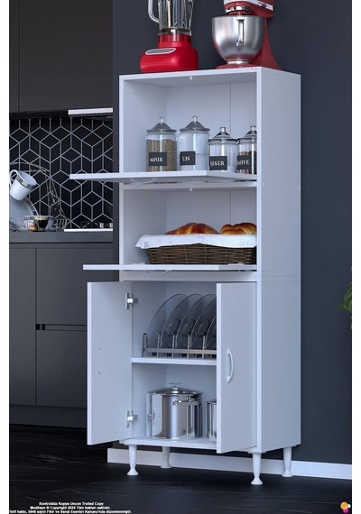 Vento 55 Cm Çok Amaçlı Mutfak Kiler Dolabı Üst Kapaklı Banyo Ayakkabılık Boy Mutfak Dolabı 55x150x32 Beyaz Vento 55 Cm Çok Amaçlı Mutfak Kiler Dolabı Üst Kapaklı Banyo Ayakkabılık Boy Mutfak Dolabı 55x150x32 Beyaz