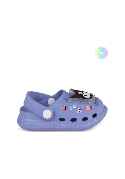 Civil Girls Patch Işıklı 22- Terlik - Lila Koyu Mor