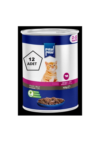 Pawpaw Biftekli Yavru Kedi Konservesi 400gr 12'li