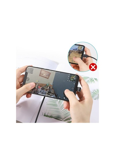 Kuulaa U-Shape Mobile Game Usb Type C Oyuncu Şarj Kablosu 1Metre (531394938)-Siyah
