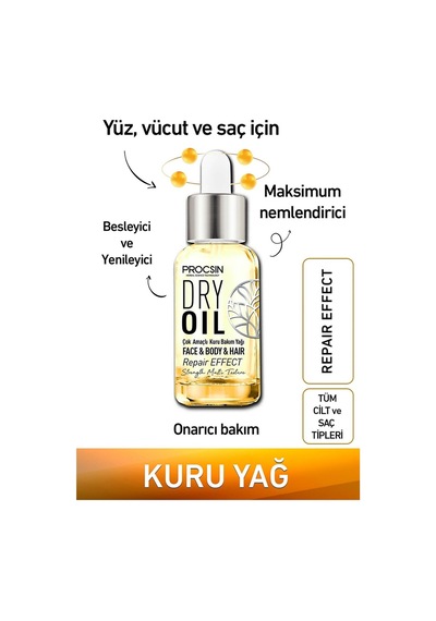 Procsin Maksimum Nemlendirici Çok Amaçlı Kuru Bakım Yağı 20 ML