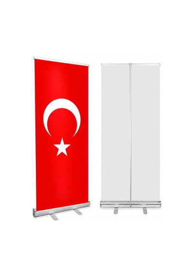 Türk Bayrağı Baskılı Roll Up Banner 100x200cm Diğer