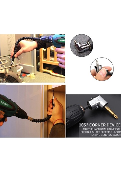 Köşe vidalama 1/4 Hex adaptör bits Tornavida esnek mil tornavida