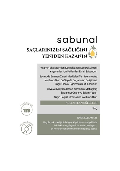 Sabunal Sarımsaklı Keratin Sabunu - Saç Besleyici Sabun 100 G
