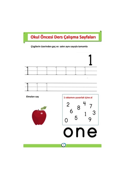 Okul Öncesi Ders Çalışma Pdf Eğitim Seti