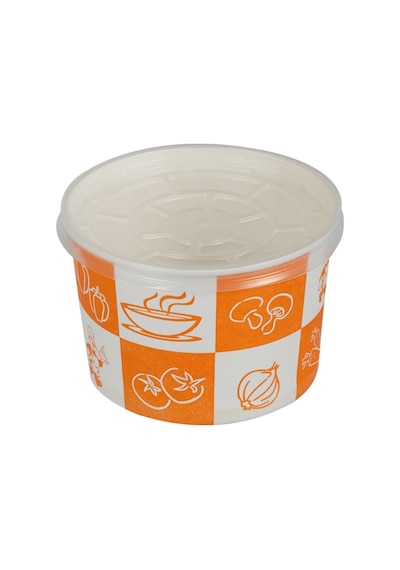 Packanya Kapaklı Çorba Kasesi 16 Oz 250 Adet