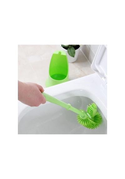 Ergonomik Silikon Tuvalet Fırçası Şeffaf