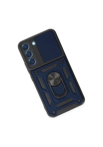 Newface Samsung Galaxy Uyumlu S23 Fe Kılıf Pars Lens Yüzüklü Silikon - Lacivert Diğer