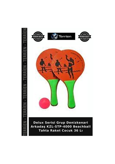 Premium Kzl-stp-4000 Beachball Tahta Raket Cocuk 36 Lı Aktivite Oyuncak Grup Çok Renkli