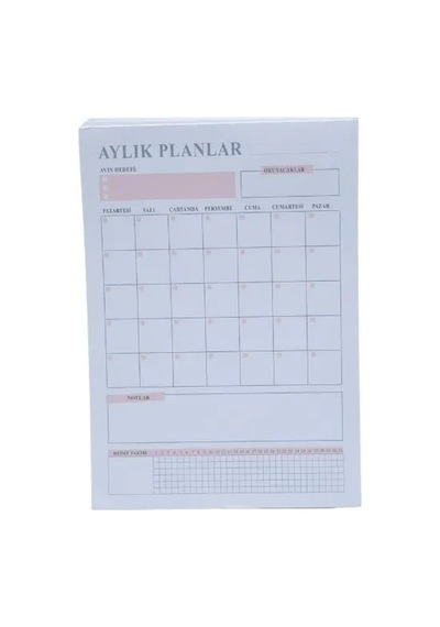 Artpap Aylık Hatırlatıcı Planlayıcı Monthly Planner , Günlük, Haftalık Ajanda, Defter A5 50syf 15 21cm