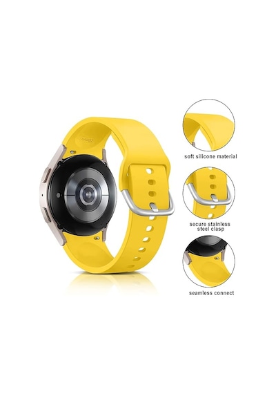 Samsung Galaxy Uyumlu Watch 4 44mm Kordon Silikon Kordon