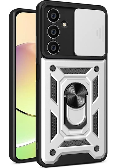 Newface Samsung Galaxy A05s Kılıf Pars Lens Yüzüklü Silikon - Gümüş