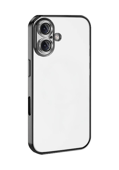 Apple iPhone Uyumlu  17 Uyumlu Lensli Silikon - Siyah