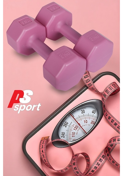 Psspor 2 Adet 3kg Pembe Renk Dambıl Seti 2 Adet 3kg Gönderim Yapılmaktadır