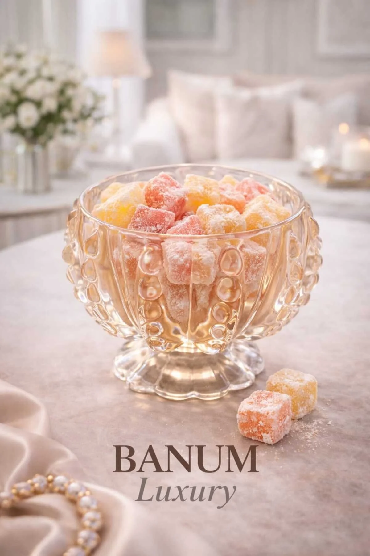 Banum Luxury Lüx Tasarım Çok Amaçlı Kapaklı Şeker Ve Lokumluk