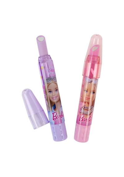 Bakgelal Lisanslı Barbie Kalp Uçlu Çevirmeli Kalem Silgi Kapaklı Okul Kırtasiye Ürünü - 9047731204780