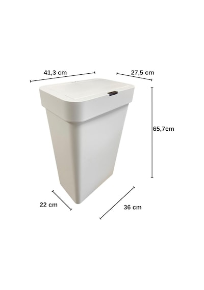 50 Litre Sensörlü Çöp Kovası, Otomatik Temassız Akıllı Çöp Kutusu, Dokunmatik Açma Özellikli, Sessiz Kapanan