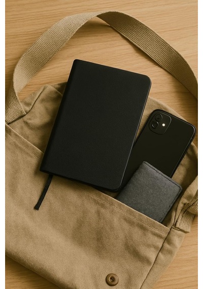 Defter, Çizgisiz Not Defteri, Siyah Termo Deri Kapaklı Çizgisiz Not Defter, 128 Yaprak A5 Planlama Not Defteri, Ofis Ve Kırtasiye, Plan, Notebook 14cm X 21 Cm