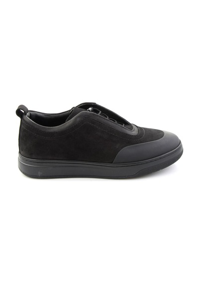 Bambi Siyah Nubuk Hakiki Deri Erkek Sneaker E01774017201