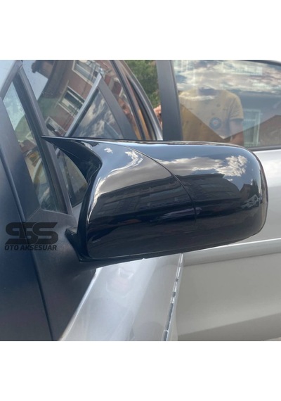 Toyota Corolla 2002-2010 Uyumlu Sinyalsiz Batman Yarasa Ayna Kapağı Piano Black Abs Plastik