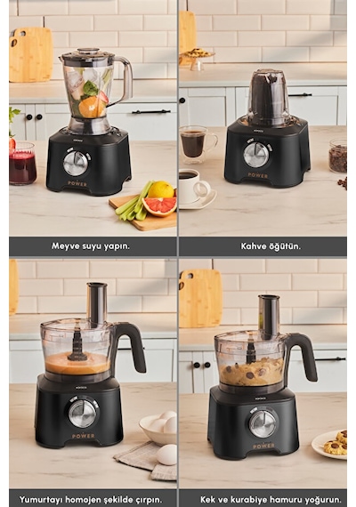 Karaca Mastermaid Power 10 in1 2000 W Mutfak Robotu
