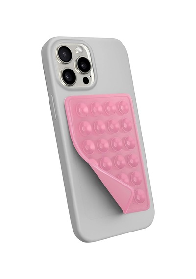Telefon Arkasına Yapışan Silikon Vantuzlu Telefon Kılıfı Tutucu Araç Telefon Tutucu Ahtapot Vakumlu Telefon Tutucu Açık Pembe Yapışkanlı 2 Mixed