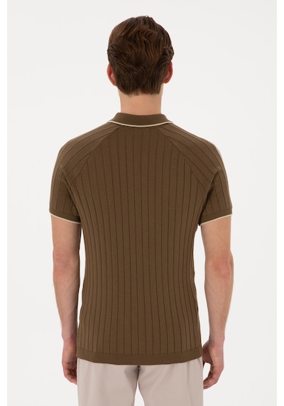 U.S. Polo Assn. Erkek Slim Fit Bisiklet Yaka Haki Tişört 50306481-VR027