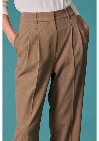 Seçil Kadın Pileli Bilek Boy Pantolon Vizon - 922825686 Vizon