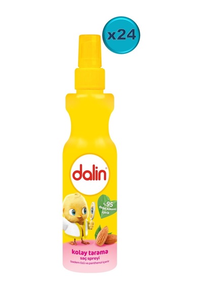 Dalin Kolay Saç Tarama Spreyi 200ML Badem Özlü (24 Lü Set)