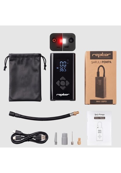 Raptor Usb Şarjlı Pompa 120psi D17-01