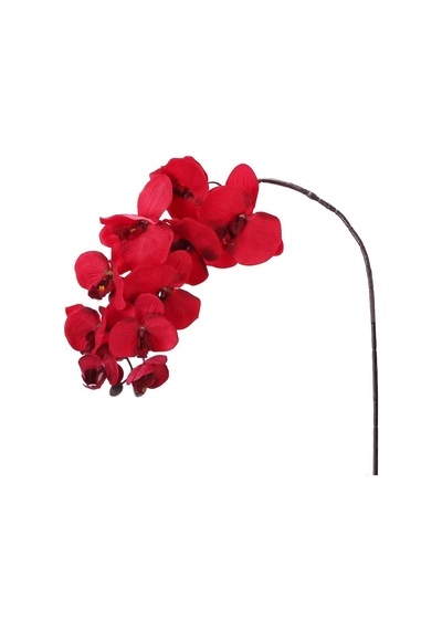 Yapay Çiçek Kırmızı Orkide Uzun Tek Dal 90 cm