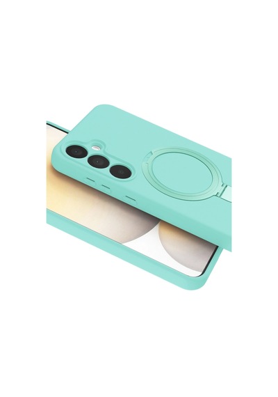 Samsung Uyumlu    Galaxy A25 5g Regal Magsafe Standlı Kapak - Su Yeşili
